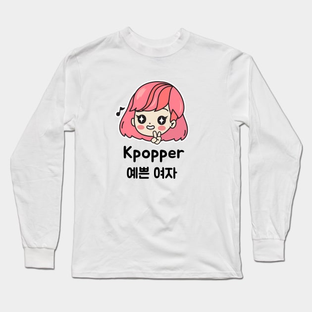 KPOP Girl Long Sleeve T-Shirt by OniSide
